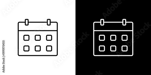 Calendar Icon Sheet Black And White