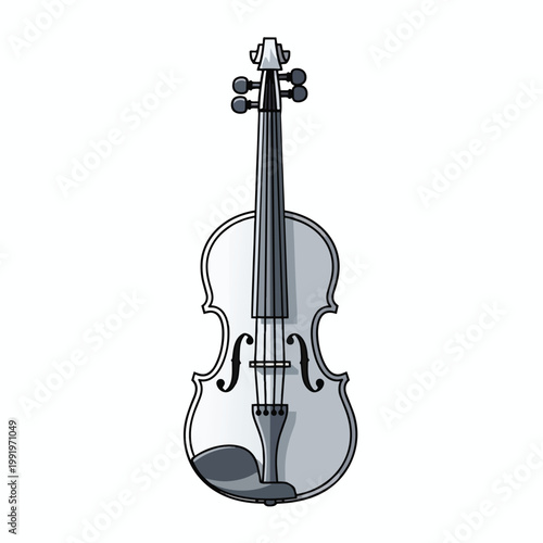 Elegant Violin Instrument with Bow Classical Music Concept for Creative Projects