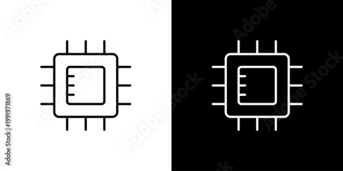 Chip Icon Sheet Black And White