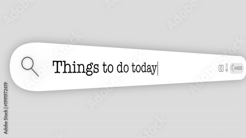 Search Bar Internet browser Animation with typing of the 
