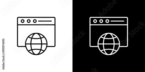 Browser Icon Sheet Black And White