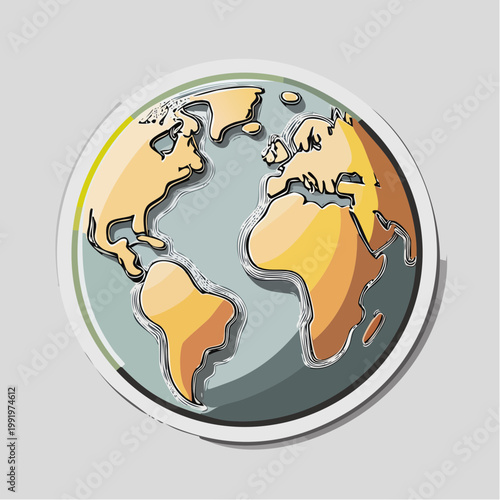 Stylized Globe Illustration