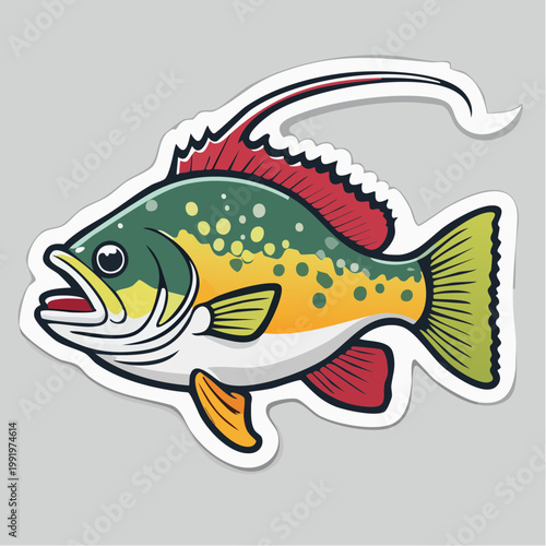 Stylized Fish Sticker