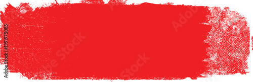 Grunge Paint stripe . Vector brush Stroke . Distressed banner . Red isolated paintbrush collection . Modern Textured shape . Dry border in red
