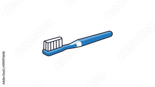 Φωτογραφία Blue Toothbrush Vector Icon for Dental Hygiene and Oral Care