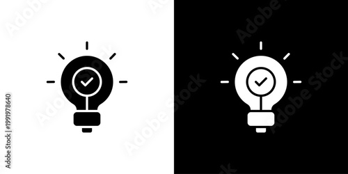 Idea Icon Sheet Black And White