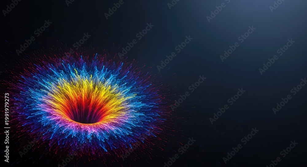 Fototapeta premium Abstract visual of extreme compression where matter collapses into a singularity point, forming an incredibly dense texture, science, scientific, extreme
