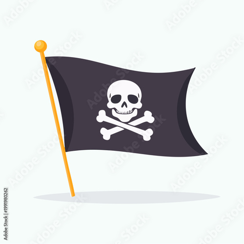 Pirate Flag with Skull and Crossbones