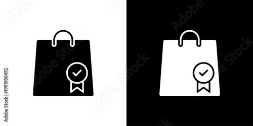 Shopping bag Icon Sheet Black And White