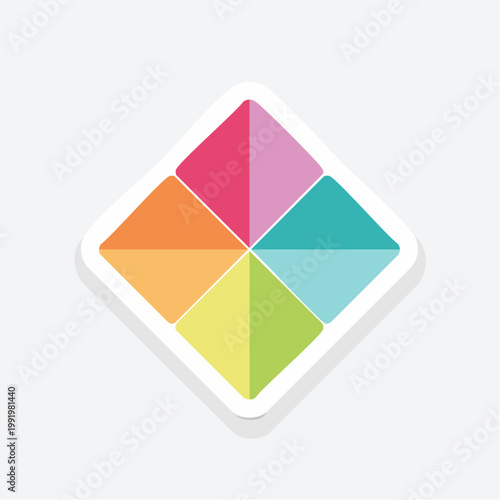 Colorful geometric squares icon