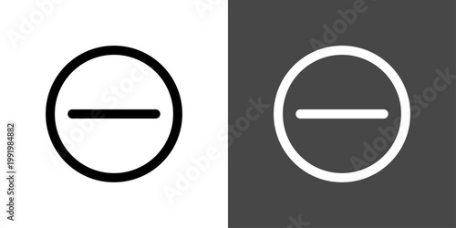 シンプルなマイナスマークのアイコン