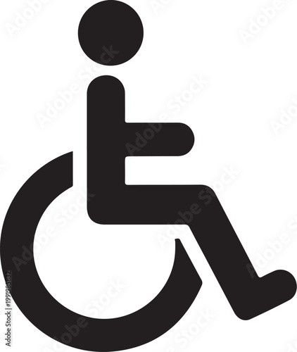 Disability access symbol, wheelchair icon, accessibility sign, handicap logo