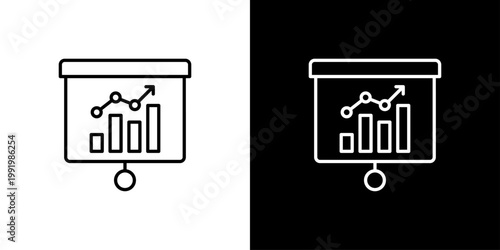 Bar chart Icon Sheet Black And White