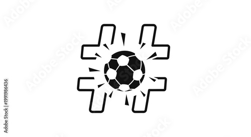 Soccer ball with gear lines around.