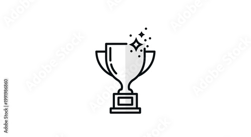 A trophy with sparkles on it.