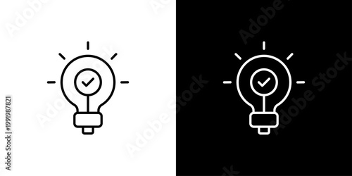 Idea Icon Sheet Black And White