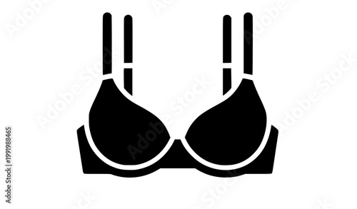 Bra silhouette icon lingerie vector symbol