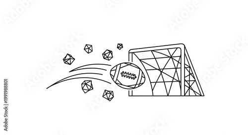 American football scoring a touchdown.