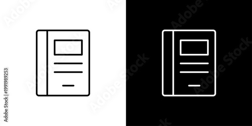 Book Icon Sheet Black And White