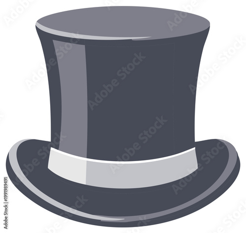 Classic Top Hat with Ribbon Detail for Formal Occasions