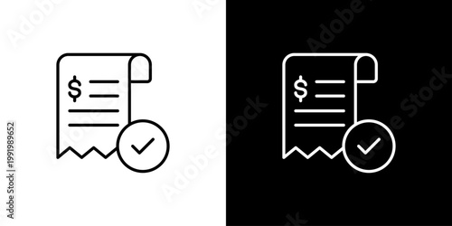 Invoice Icon Sheet Black And White