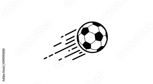 a soccer ball in motion.
