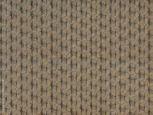 Geometric pattern with a textured, vintage feel in beige and dark 