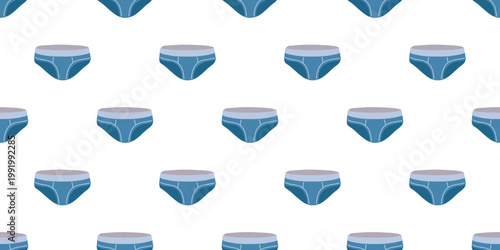 Seamless pattern underwear clothing swimwear briefs blue design