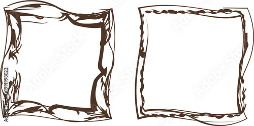 This frame has a rough hand-painted texture, giving it a more natural and informal look. Its rough lines and shading suggest a personal touch, as if it were hand-painted, which can evoke a sense 