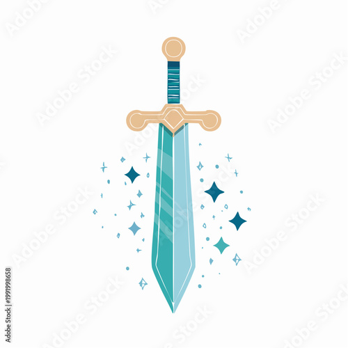 Magical Sword with Sparkles
