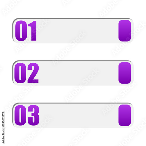 Modern Progress Bar Infographic Elements with Colorful Steps UI List Template Design