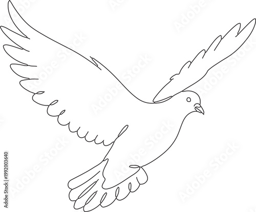 One line of a flying dragon with wings spread wide line dragon mythical creature black and white