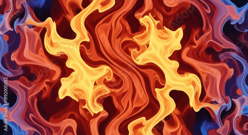Vibrant abstract flames burning fiercely.