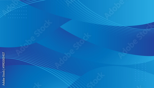 Abstract Blue Modern Background with Fluid Shapes and Geometric Elements