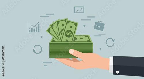 Business finance and money management concept.