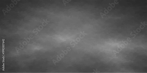 A dark grunge metal texture blends with a misty black and white cloudscape where stormy smoke and grey steam drift through a night sky