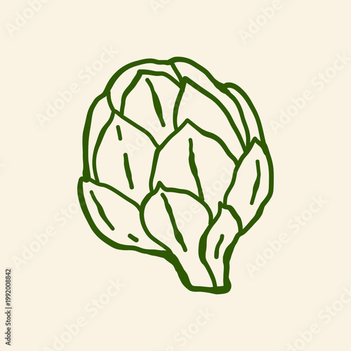 Hand drawn artichoke Illustration Line art, ink, minimalist style. Vector illustration. Healthy vegetable line art ideal for gourmet cooking blogs , vitamins and organic food packaging.