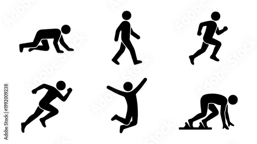 Space exploration icons, 6 black vector astronomy symbols, rocket and planet