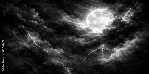 Dramatic dark stormy clouds move across the overcast sky in a time lapse showing the powerful nature of a summer hurricane atmosphere