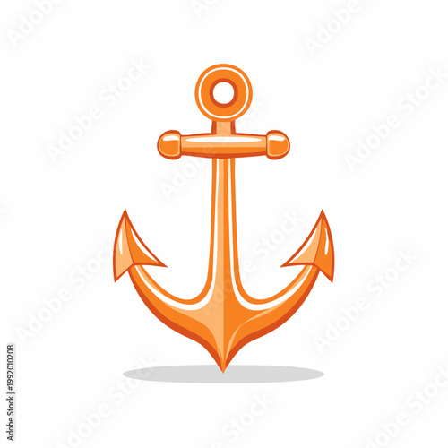 Orange Anchor Illustration
