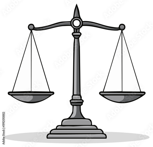 Classic Weighing Scale Balance Symbolizing Justice and Equality
