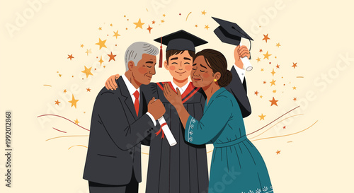 Graduation, family, celebration, happy, graduation day, academic achievement