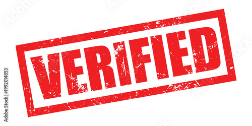 A red verified stamp on a white background indicating approval or confirmation