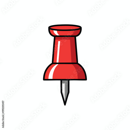 Close up of a Red Pushpin for Office or Creative Projects