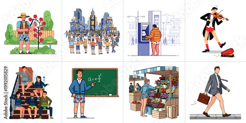 National No Pants Day Concept Illustration for May 5th Celebration