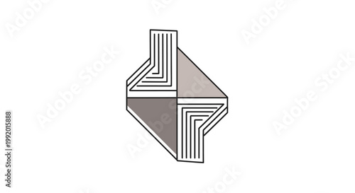 Detailed 3D geometric shape design.