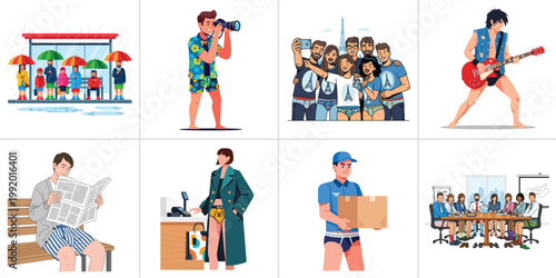 National No Pants Day Illustration - Funny and Quirky Vector Graphic for May Holiday