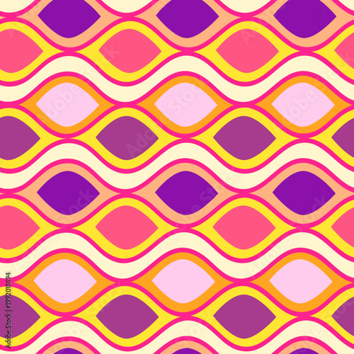 Seamless abstract geometric wavy pattern with groove