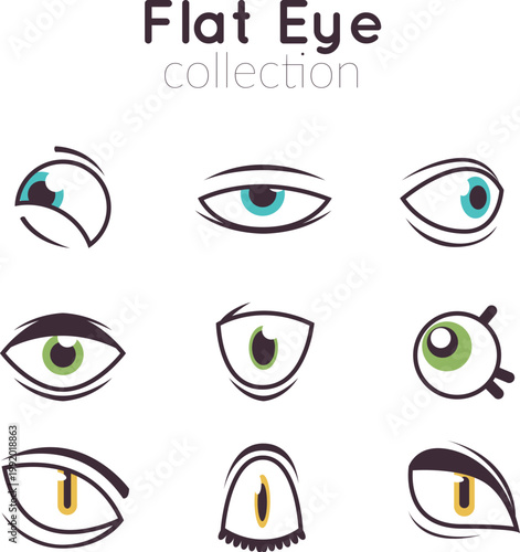 Clean line art eye icon for innovative technology brands vector