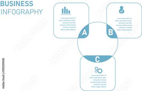 Flat design of business infography design